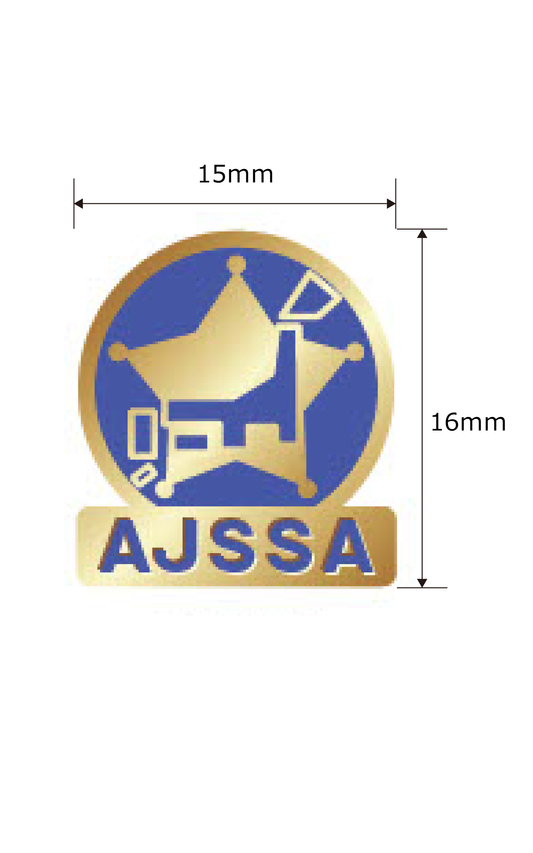 ピンバッジ AJSSA （ブルー）